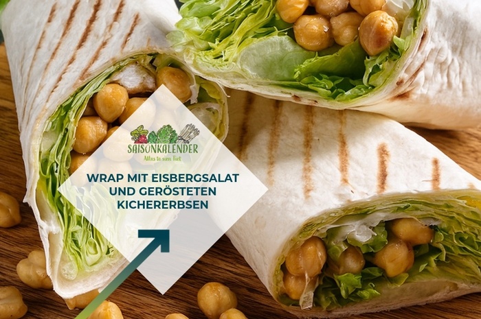 Rezept des Monats November - Wrap mit Eisbergsalat und gerösteten Kichererbsen