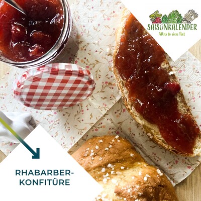 Rezept des Monats April - Rhabarberkonfitüre