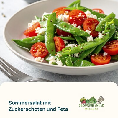 Sommersalat mit Zuckerschoten und Feta - © ZEHN Sommersalat mit Zuckerschoten und Feta