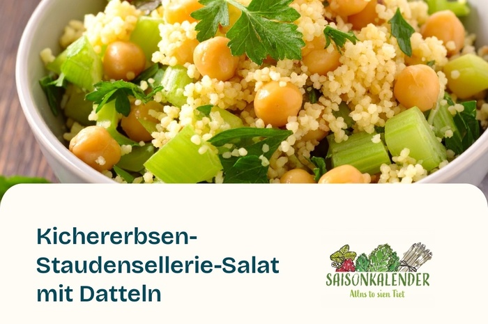 Rezept des Monats August - Kichererbsen-Stangensellerie-Salat mit Datteln