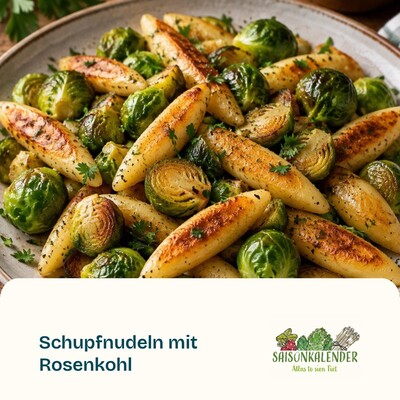 Schupfnudeln mit Rosenkohl - © ZEHN Schupfnudeln mit Rosenkohl