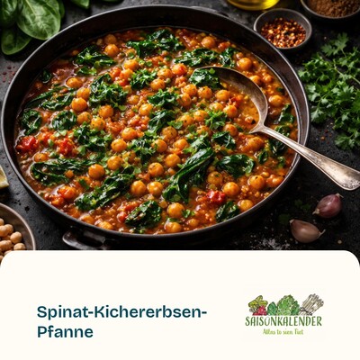 Spinat-Kichererbsen-Pfanne - © ZEHN Spinat-Kichererbsen-Pfanne