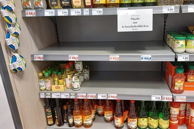 Hamstern im Supermarkt